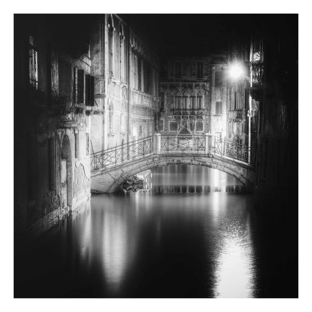 Black and white art Bridge Venice