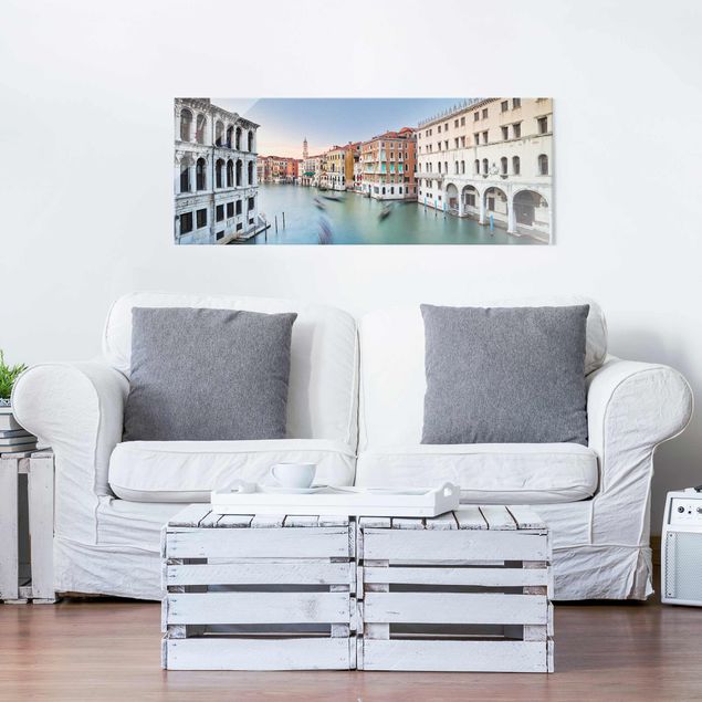 Glass prints architecture and skylines Grand Canal View From The Rialto Bridge Venice