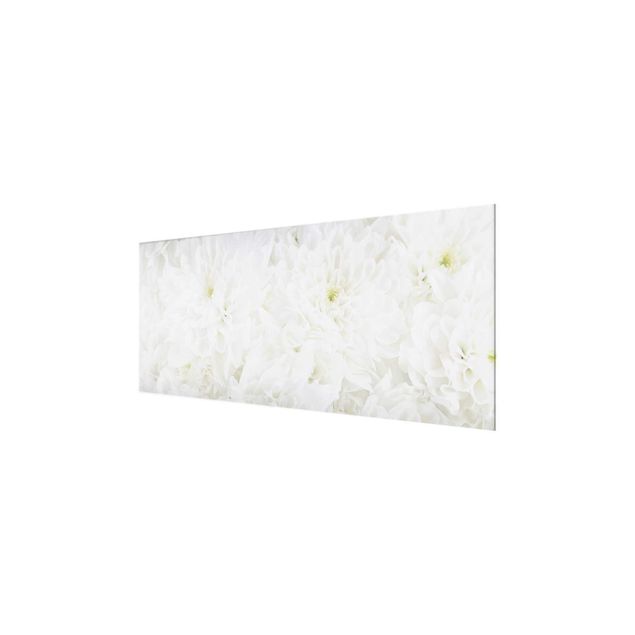 Prints floral Dahlias Sea Of Flowers White