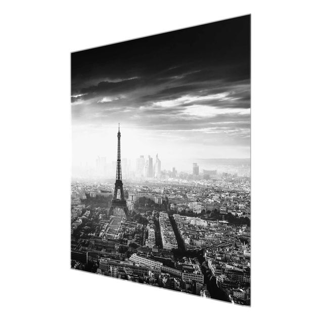 Skyline prints The Eiffel Tower From Above Black And White