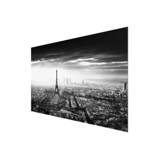 Contemporary art prints The Eiffel Tower From Above Black And White