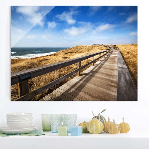 Kitchen Path between dunes at the North Sea on Sylt