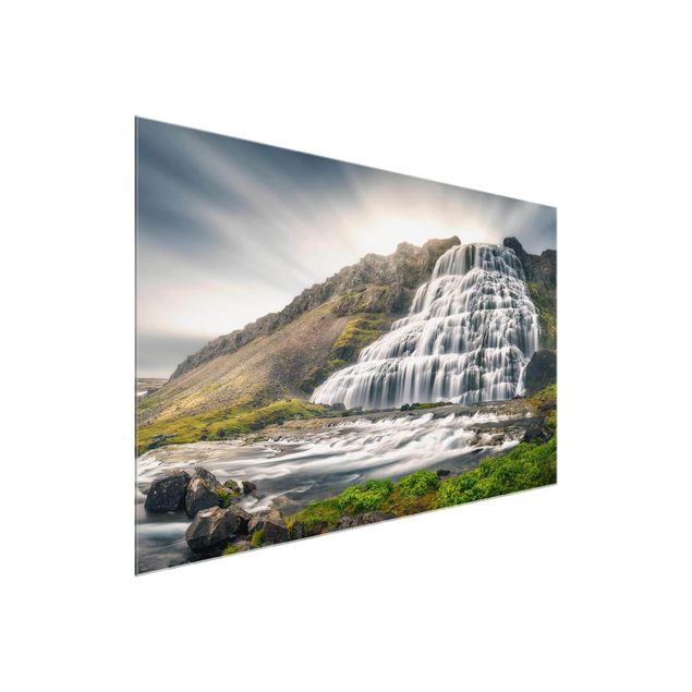Glass prints landscape Dynjandi Waterfall
