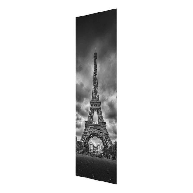 Prints modern Eiffel Tower In Front Of Clouds In Black And White
