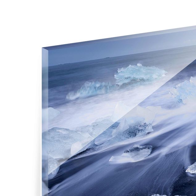 Modern art prints Chunks Of Ice On The Beach East Iceland Iceland