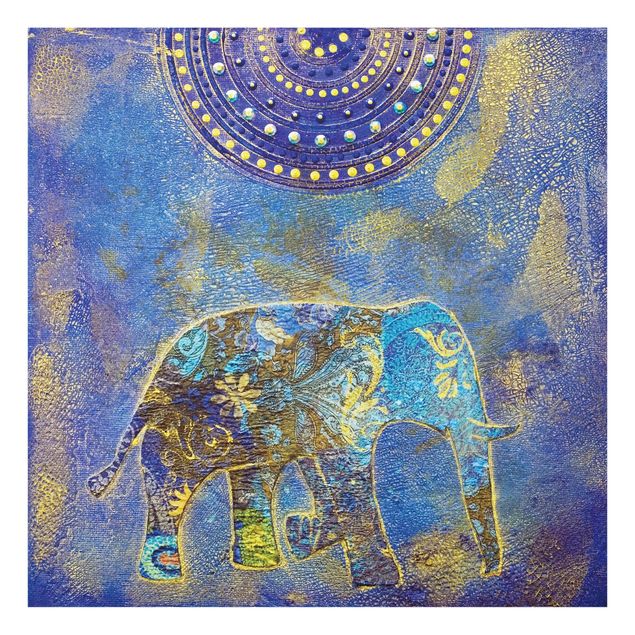 Prints blue Elephant In Marrakech