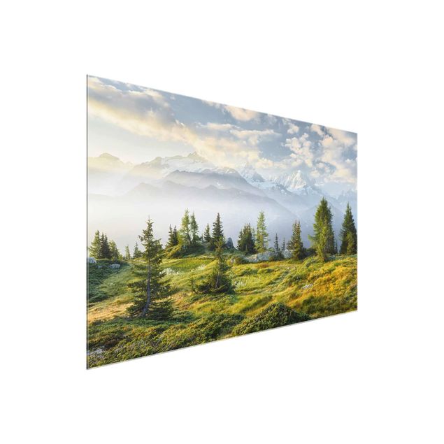 Landscape canvas prints Émosson Wallis Switzerland