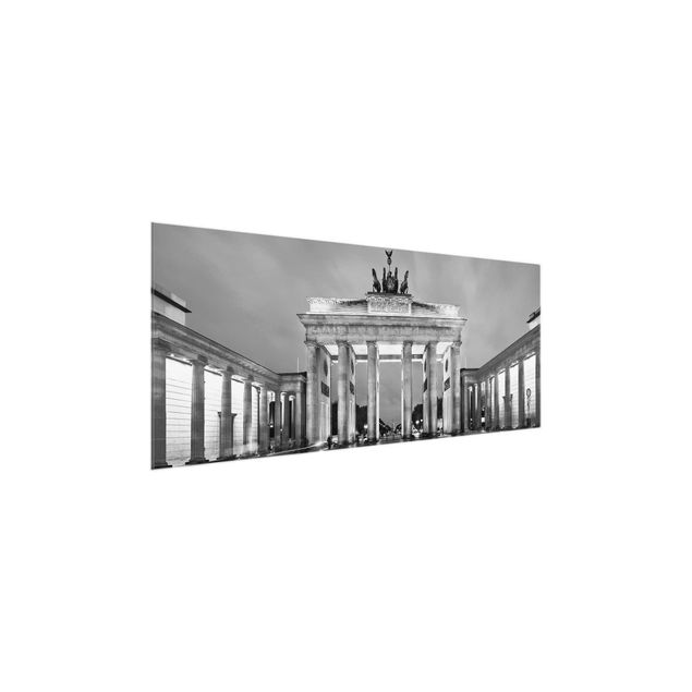 Glass prints Paris Illuminated Brandenburg Gate II