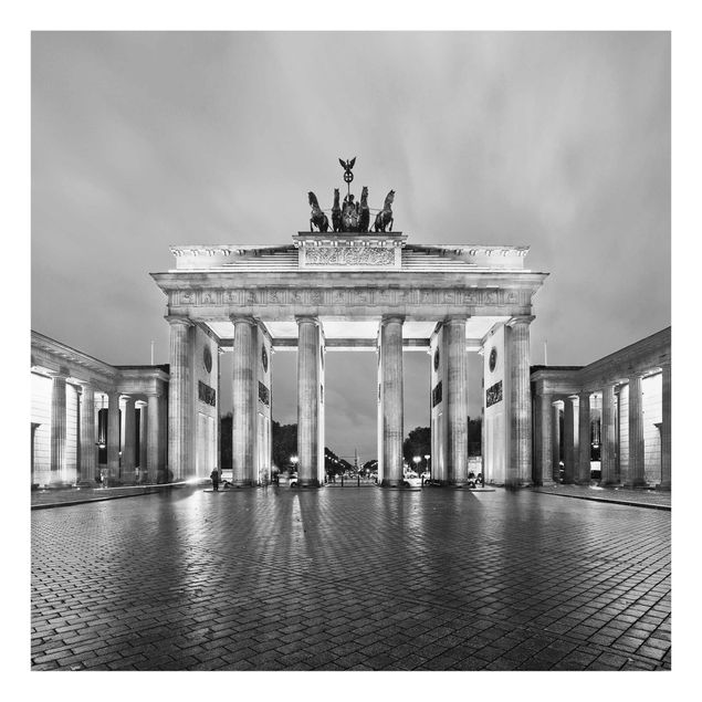 Glass prints architecture and skylines Illuminated Brandenburg Gate II