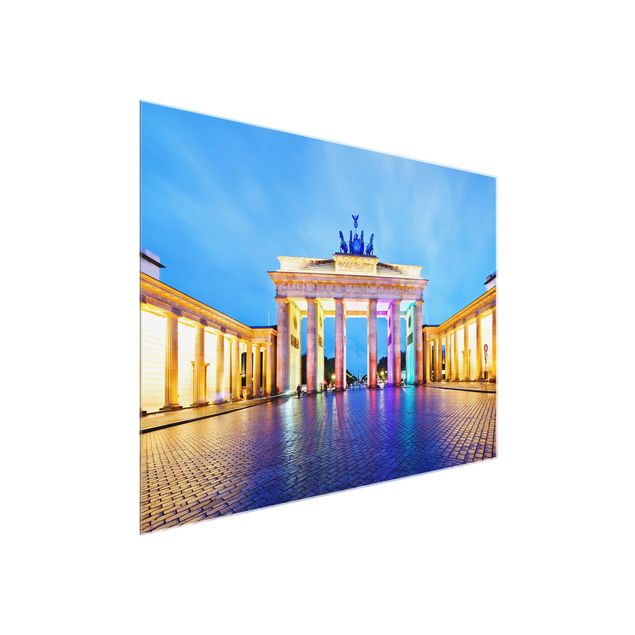 3D wall art Illuminated Brandenburg Gate