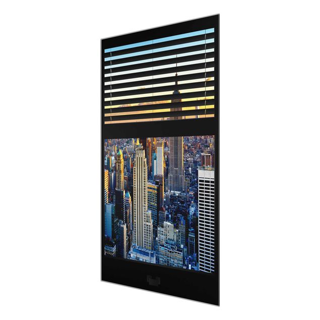 Skyline wall art Window View Blinds - Sunrise New York
