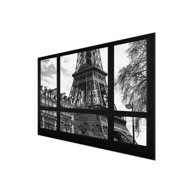 Modern art prints Window View Paris - Close To The Eiffel Tower