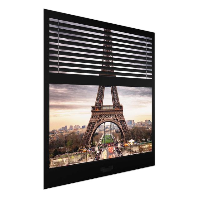 Glass prints architecture and skylines Window Blinds View - Eiffel Tower Paris
