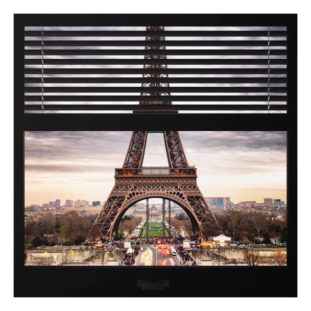 Modern art prints Window Blinds View - Eiffel Tower Paris
