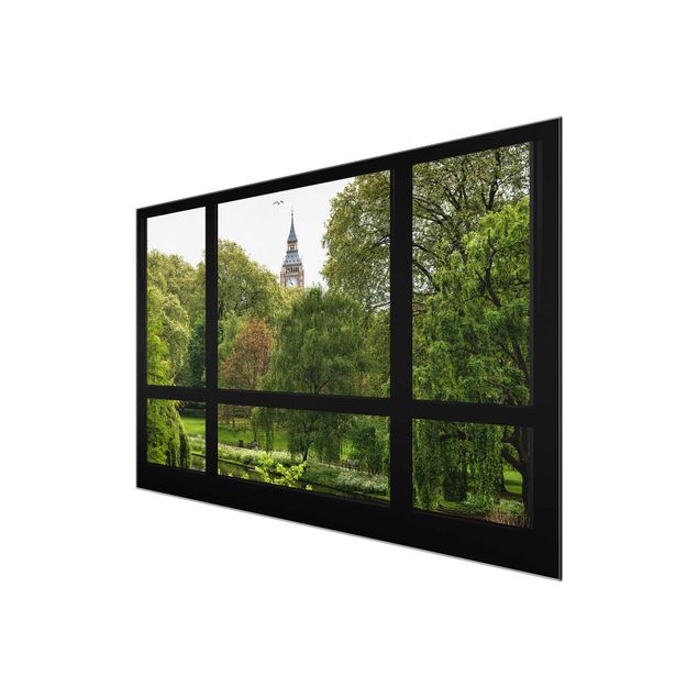 Architectural prints Window overlooking St. James Park on Big Ben