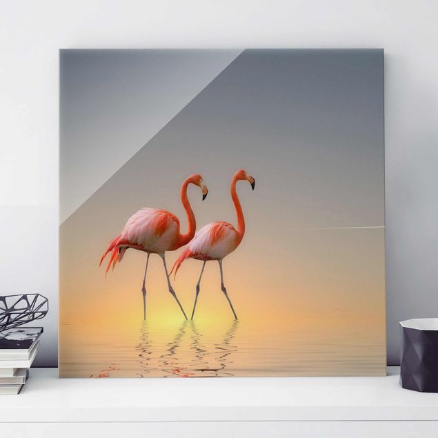 Kitchen Flamingo Love