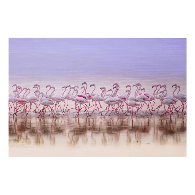Pink art canvas Flamingo Party