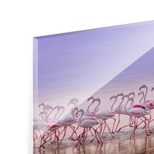 Glas Magnetboard Flamingo Party