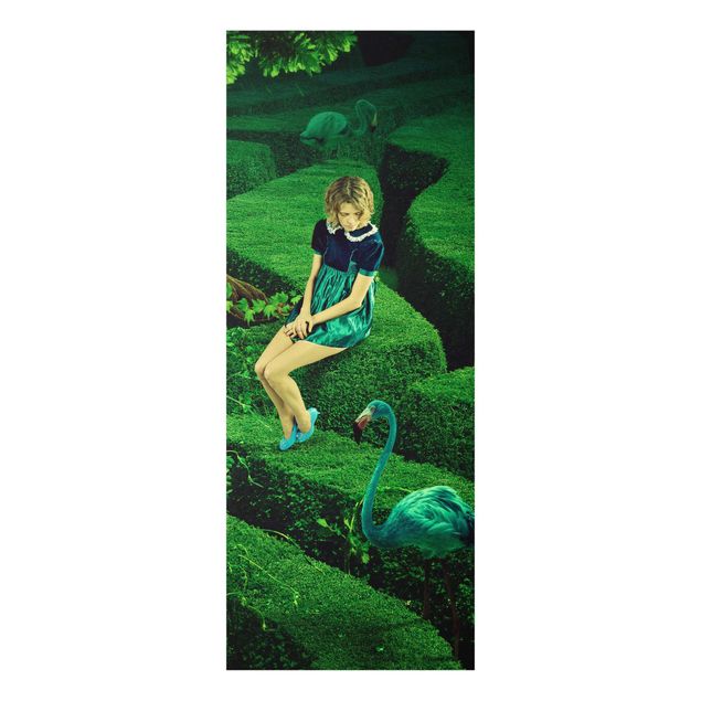 Green canvas wall art Woman in the Labyrinth