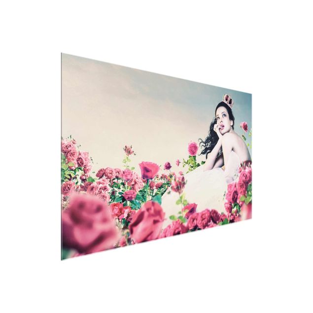 Floral prints Woman In The Rose Field