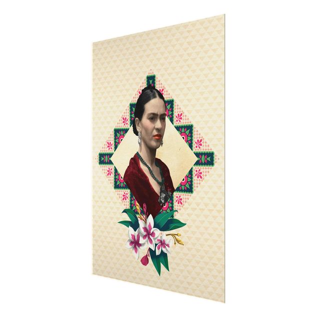 Prints Frida Kahlo - Flowers And Geometry