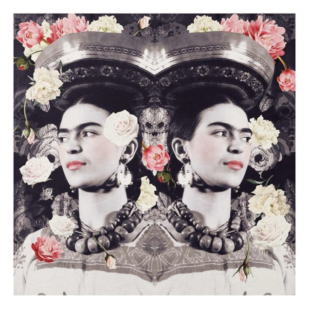 Black prints Frida Kahlo - Flower Flood