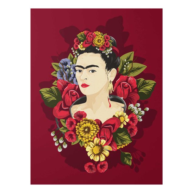 Floral canvas Frida Kahlo - Roses