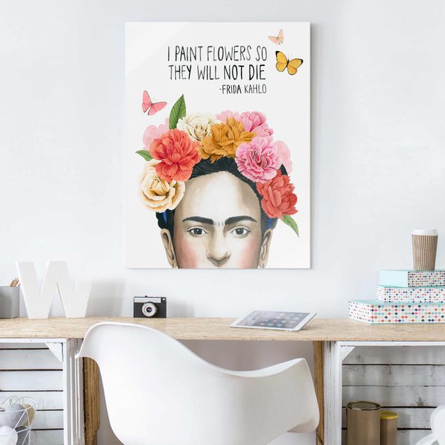 Glass prints flower Frida's Thoughts - Flowers