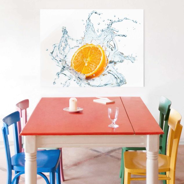 Glass prints flower Fresh Orange