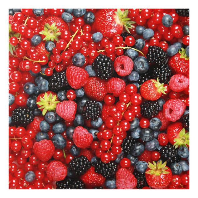 Red canvas wall art Fruity Berries