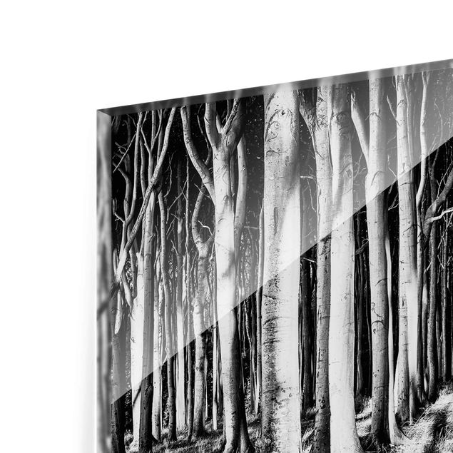 Prints black and white Spooky Forest