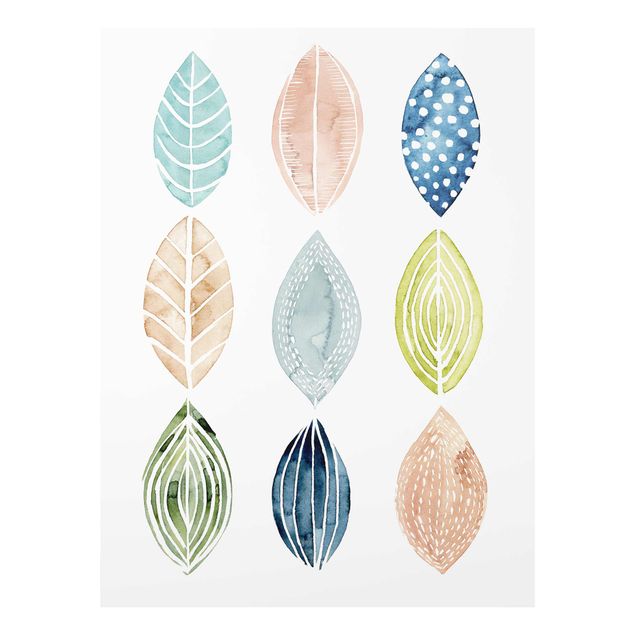 Contemporary art prints Patterned Leaves II