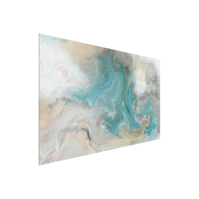 Abstract glass wall art Tide With Flotsam I