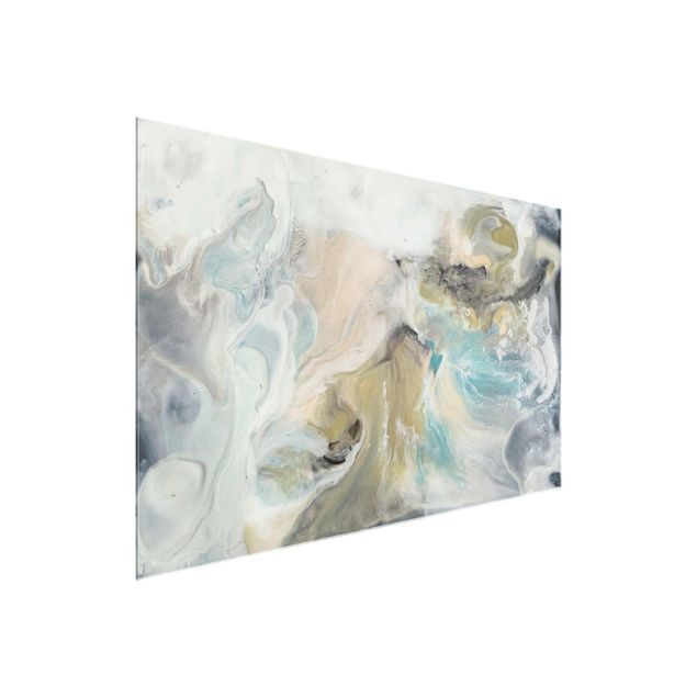 Abstract glass wall art Tide With Flotsam II