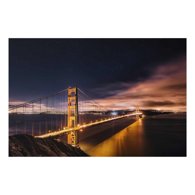 Black art prints Golden Gate To Stars