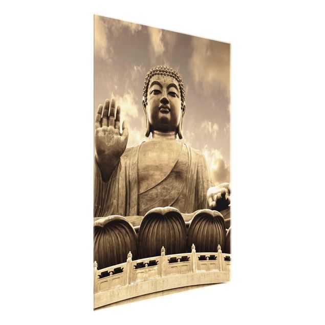 Retro photo prints Big Buddha Sepia