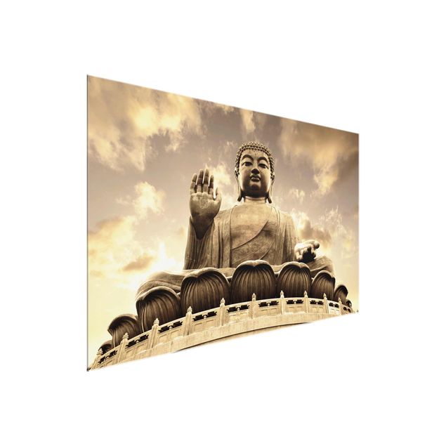 Retro photo prints Big Buddha Sepia