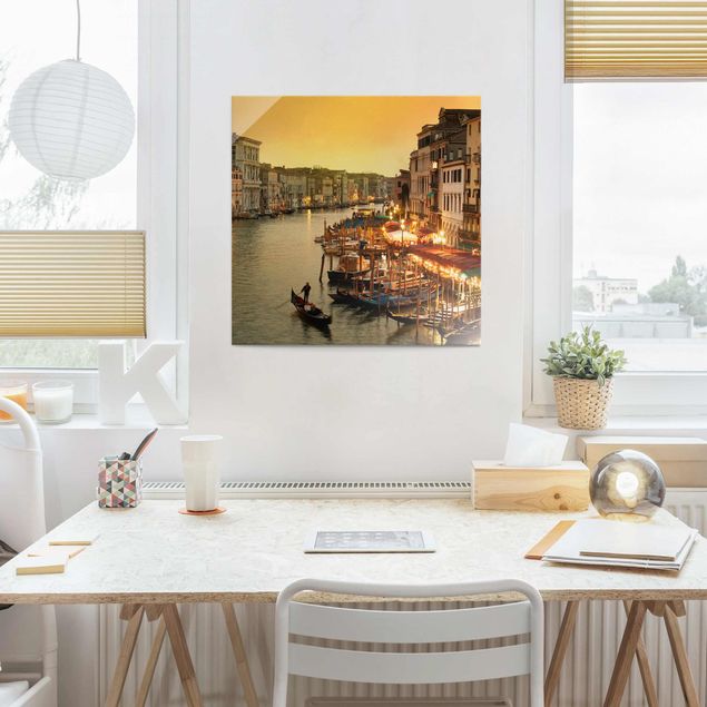Glass prints architecture and skylines Grand Canal Of Venice