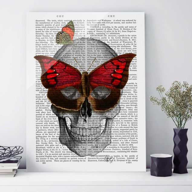 Butterfly framed art Scary Reading - Butterfly Mask