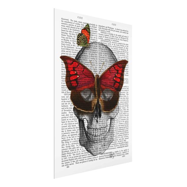 Glass prints pieces Scary Reading - Butterfly Mask