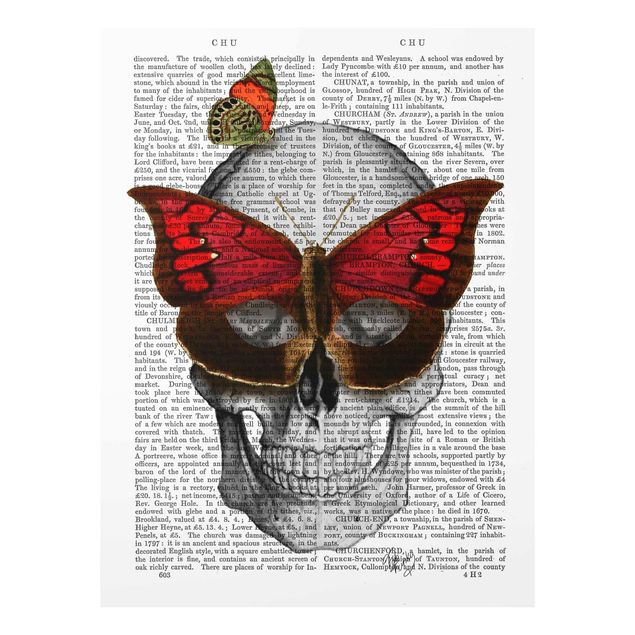 Animal wall art Scary Reading - Butterfly Mask