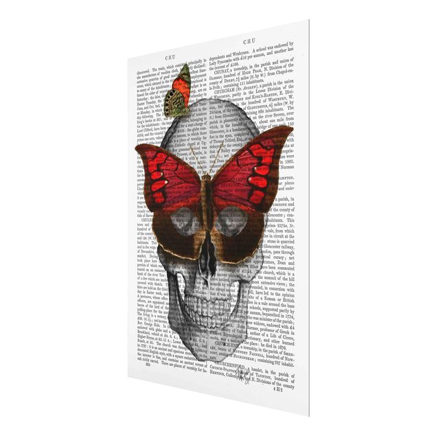 Red print Scary Reading - Butterfly Mask