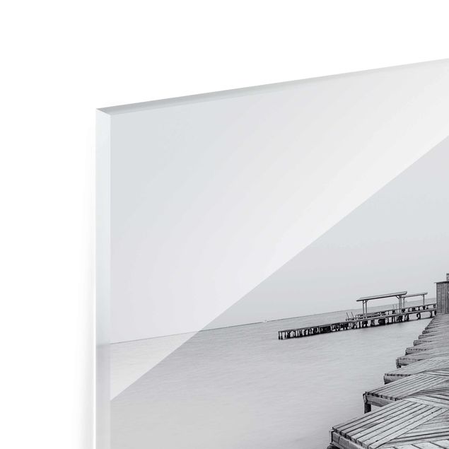 Prints Wooden Pier In Black And White