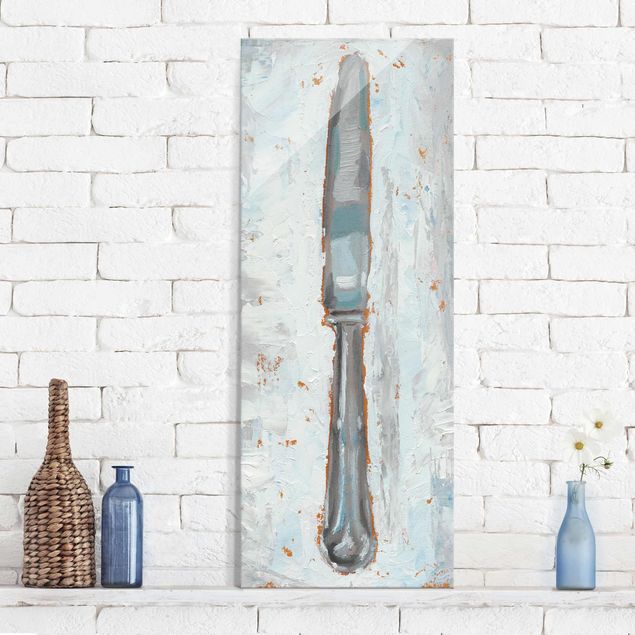 Contemporary art prints Impressionistic Cutlery - Knife