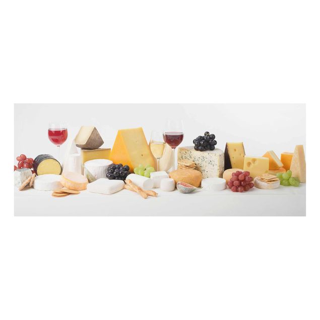 Magnettafel Glas Cheese Varieties