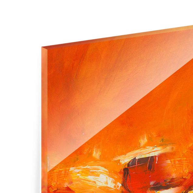 Glas Magnetboard Petra Schüßler - Composition In Orange