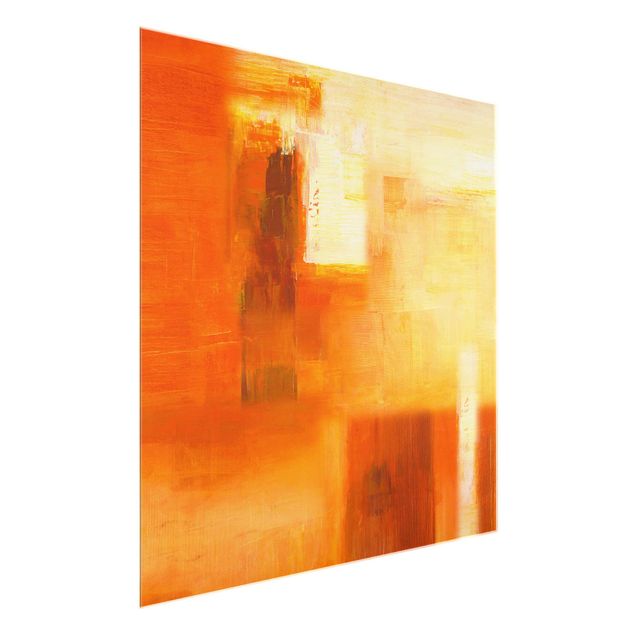 Prints modern Petra Schüßler - Composition In Orange And Brown 02