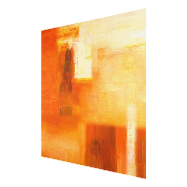 Orange art print Petra Schüßler - Composition In Orange And Brown 02