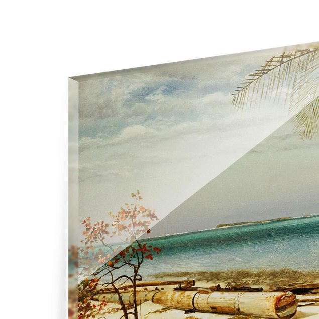 Glass prints landscape Albert Bierstadt - Tropical Coast