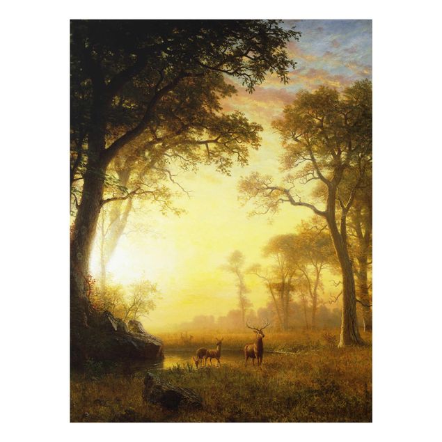 Romantic style art Albert Bierstadt - Light in the Forest